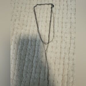 Silver layered necklace